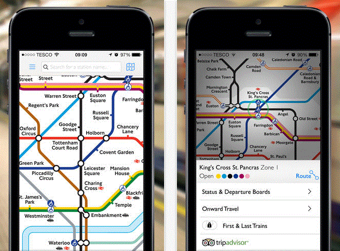 Tube Map App on your phone