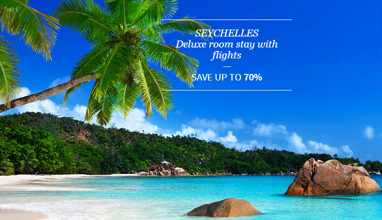 Save up to 70% discount on luxury holidays